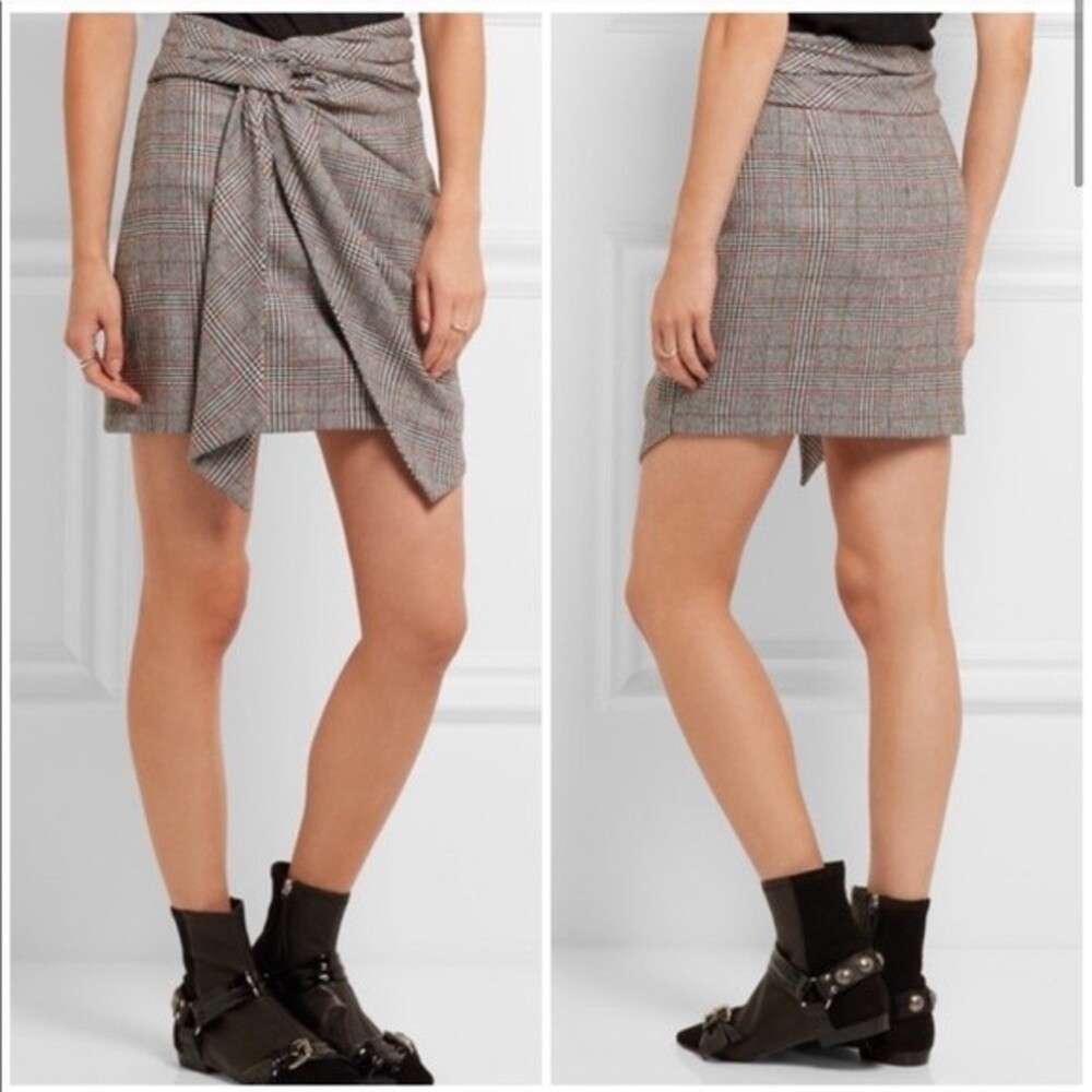Isabel Marant Kim side knot houndstooth skirt FR34/US2 - Picture 2 of 5